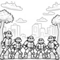 Teenage Mutant Ninja Turtles stand tall