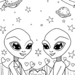 Aliens exchanging heart crystals