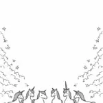 Unicorns crafting musical instruments