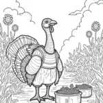 Turkey in a futuristic garden