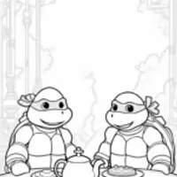 Ninja Turtles tea party