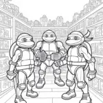 TMNT undercover agents in a toy store