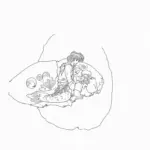 Mermaid time traveler in a clam