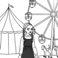 Wednesday Addams at the quirky fair