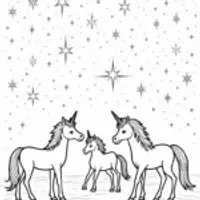 Unicorns creating constellations