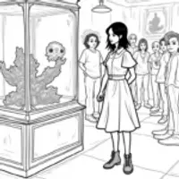 Wednesday exploring a museum