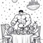 Hulk hosting a tea party