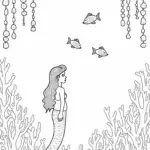Mermaid navigating the upside-down ocean