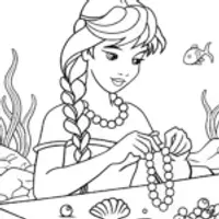 Little mermaid crafting jewelry