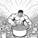 Hulk cooking in a galactic contest