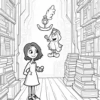 Wednesday Addams in a bookstore