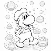 Yoshi baking in space
