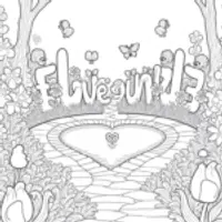 Whimsical garden of love letters