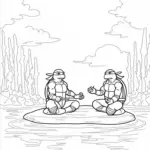 TMNT practicing mindfulness
