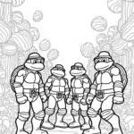 TMNT detectives in a candy shop