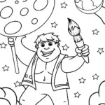 Hulk painting a cosmic mural