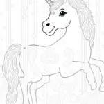 Unicorn at the magical carousel