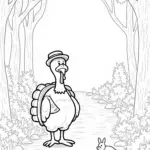 Turkey adventurer in the forest
