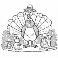 Turkey in a whimsical garden