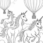 Unicorns in a balloon festival