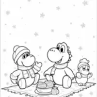 Yoshi’s snowy picnic