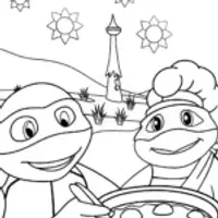 Leonardo cooking with a mushroom chef