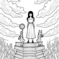 Wednesday Addams in a dreamscape