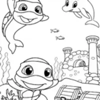 TMNT underwater exploration scene