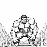 Hulk shaping an alien park