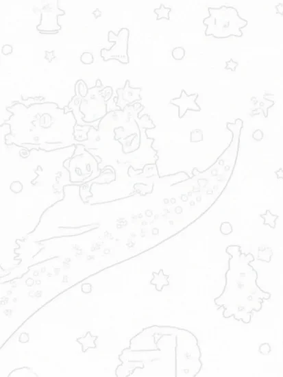 A coloring page of Super Sonic riding a comet