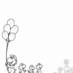 Yoshi leading a balloon parade