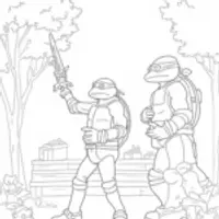 Teenage Mutant Ninja Turtles saving wildlife