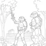 Teenage Mutant Ninja Turtles saving wildlife