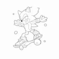 Super Sonic skateboarding in space