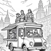 Teenage Mutant Ninja Turtles pizza truck