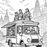 Teenage Mutant Ninja Turtles pizza truck