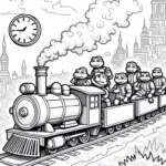 Teenage Mutant Ninja Turtles train adventure