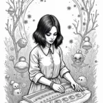 Wednesday Addams weaving shadows