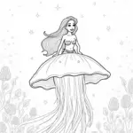 Mermaid floating on a jellyfish