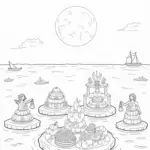Thanksgiving on the moonlit harbor