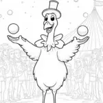 Turkey juggling at the circus