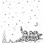 Teenage Mutant Ninja Turtles stargazing
