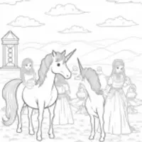 Unicorns at the enchanted festival