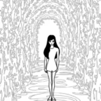 Wednesday Addams in a maze