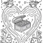 Heart-shaped maze with friends