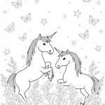 Unicorns in a celestial garden