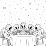 Aliens enjoying a cosmic feast