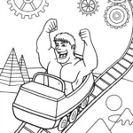 Hulk on a roller coaster ride