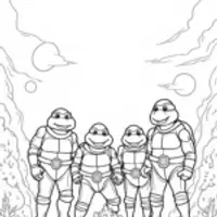 Teenage Mutant Ninja Turtles in space