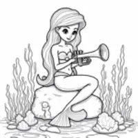 Little mermaid crafting music